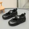 Zapatos de Moda para Niñas Estilo Coreano 2026 Primavera y Otoño, Zapatos Mary Jane Ballet con Suela Suave y Cierre de Velcro, Zapatos Individuales para Niños