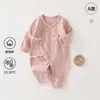 Enterizo con Lazos para Bebé de 0-6 Meses Pijama de Bebé para Primavera y Otoño Ropa de Una Pieza Atuendo de Mariposa para Recién Nacido Ropa de Estilo Monje