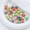 Anillo de Diamante de Color Nuevo Transfronterizo Cuentas de Agujero Grande Cuentas de Linterna Chapadas Bolígrafo de Cuentas DIY con Rueda de Diamante Cuentas Sueltas Venta al por Mayor