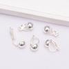 Clip Triangular para Oreja Cubierto de Oro de 14K que Conserva el Color, Cabeza de Ola Redonda de 8 mm con Pendientes Colgantes DIY Hechos a Mano Semiterminados, Accesorios para Clip de Oreja
