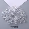 Materiales para ensartar cuentas hechas a mano DIY, cuentas acrílicas transparentes de colores claros, cortina de cuentas, hilo para cuentas, cortina de puerta, cuentas redondas, 4-30 mm, blanco