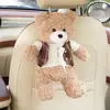 Caja de Pañuelos para Coche de Oso de Dibujos Animados Nueva Caja de Pañuelos Creativa para Colgar en el Coche Bolsa de Pañuelos de Peluche para Colgar en el Coche