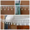 Adorno de Encaje con Borlas y Perlas Caídas Cortina de Cuentas para Manualidades Hanfu Xiapie Puño Cuello Cheongsam Hilo para Bordar Cinta de Cuentas