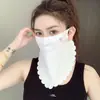 Mascarilla de Hielo de Seda con Protección Solar para Mujer, Protección UV Facial Completa de Verano, Máscara de Protección para Cuello para Golf al Aire Libre, Ciclismo, Velo Protector Solar