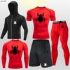 Traje deportivo de fitness transfronterizo para hombre, para correr, entrenar, primavera y verano, de secado rápido, muy elástico, ajustado, para correr por la mañana y por la noche, para baloncesto.
