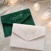 Sobre de terciopelo burdeos, sobre de invitación de terciopelo rojo oscuro vintage, sobre para tarjeta de felicitación de boda y Navidad