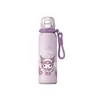 Taza térmica Sanrio para niñas, vaso de agua portátil de aspecto elegante con pajilla para estudiantes de primaria, botella de agua de doble uso para la escuela