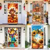Cubierta de Puerta Otoño 2026 Transfronteriza Cosecha de Otoño Calabaza Girasol Atmósfera Festiva Fondo Decorativo Pancarta Exterior