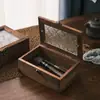 Atacado de artigos diversos de madeira vintage caixa de joias à prova de poeira para casa flor begônia sala de estar mesa de escritório quarto caixa de armazenamento com senso avançado
