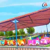 Mini Montanha-Russa de Pista Dupla, Cockpit de Carro Esportivo em Fibra de Vidro, Equipamento de Parque de Diversões Cenográfico