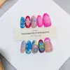 Daiyueda Uñas Portátiles Puras Hechas a Mano Otoño e Invierno Nuevo B310 Completamente Pintadas a Mano Talladas Elegantes Parches de Arte para Uñas Estilo Exportación