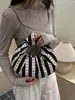 Bolso de Mano a Rayas con Lazo Estilo Coreano 2026 para Mujer, Bolso de Hombro de Moda Versátil, Bolso Sencillo para Viajar, Bolso Plegado