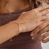 Pulseira de Corrente de Dedo Geométrica Inlaid Europeia e Americana Tendência Transfronteiriça, Joia de Moda Personalizada Presente