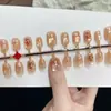 Stickers Blanqueadores para Uñas Postizas Terminadas Arte de Uñas con Personaje de Galleta en Relieve 3D Nuevos Estilos Corto/Mediano/Largo 2025