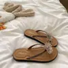 Chinelos de fogos de artifício com strass de nicho requintados sandálias femininas com sola grossa plataforma antiderrapante sapatos de praia para exterior femininos atacado