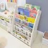 Estantería para bebés, estante para libros ilustrados infantiles, estantería de almacenamiento de libros de varias capas de pie, armario de almacenamiento para jardín de infantes, estantería de dibujos animados para el hogar