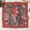 Bufanda de Algodón Lino Seda Estampada Nueva Colección Primavera Verano para Mujer, Elegante, Versátil, Polaina Transpirable para el Cuello, para Viajes, Fotografía, Pañuelo Cuadrado Pequeño Decorativo