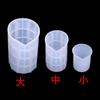 Proporção de Mistura de Cola de Cristal DIY com Copo Medidor de Silicone Molde de Silicone 100ml Reutilizável
