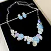 Collar de Conchas Acrílicas de Colores Transfronterizo Europeo y Americano Diseño de Nicho Cadena para Clavícula Joyería de Moda Exagerada para Mujeres