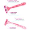 Rastrillo Desechable para Mujer Pearl Max Rastrillo Manual Cabezal de Cuchilla de Tres Capas Depiladora