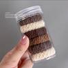 Anel de Toalha Enlatado Espessado e Espessado de Alta Elasticidade Anel de Cabelo Colorido Sem Costura Corda de Cabelo de Rabo de Cavalo Alto Redonda para Mulheres