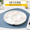 Plato para Frutas Dieléctrico Hogar Sala de Estar Mesa de Café Plato de Cerámica Lujo Ligero Plato para Snacks Frutos Secos Plato de Frutas Año Nuevo Plato para Frutas Plato de Cena