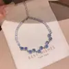 Pulsera de Lazo de Zirconia de Colores con Colgante de Gota de Agua, Moderna, Lujosa, de Gama Alta, Versátil, Elegante, Joyería de Moda al por Mayor