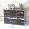 Estantería de escritorio de varios niveles con 30 compartimentos para papel A5, estantería para oficina y estudiantes, marco de madera, estante de almacenamiento de madera, caja de almacenamiento