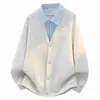 Estilo transfronterizo, look de dos piezas, sudadera de primavera y otoño, holgada y casual, versátil para el uso diario, cárdigan abierto
