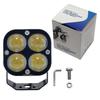 Luz de Trabalho LED para Carro Transfronteiriça 2,5 Polegadas 4 LEDs Mini Trevo de Quatro Folhas Branco e Amarelo Foco Bicolor Luz para Motocicleta
