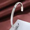 1 Pulsera Venta Caliente Transfronteriza Nueva Moda Geométrico Simple Pulsera Abierta para Mujer Estilo Extremadamente Simple Elegante Todo-partido Mano