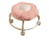 Taburete bajo con polea de flores, taburete universal para el hogar con ruedas, taburete pequeño, portátil, para niños, taburete de entrada para cambiar zapatos.