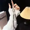 Cordón Corto de Diamantes Completos Cuerda de Muñeca de Lujo Incrustada con Diamantes Llave Identificación Cadena Anti-Pérdida Personalizada Nueva Cuerda de Mano para Exportación