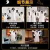 Montagem de cena temática de Halloween, pingentes de fantasma, decorações penduradas, casa mal-assombrada, adereços de atmosfera de terror para fotografia