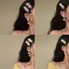 Pasador de Pelo Estilo Chino Flor Rosa Dulce de Primavera con Borla de Perlas Artificiales para Mujer, Nuevo Accesorio para el Cabello Único y Exquisito