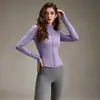 Macio e quente ao toque da pele, mais veludo, roupa de yoga para mulheres, cardigã justo com zíper e gola alta, calça de yoga justa e elástica, conjunto fitness de duas peças