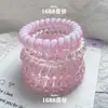 Serie de Cuerdas para Teléfono y Gomas para el Cabello de Color Gelatina Fresca y Dulce Accesorios para el Cabello de Color Macarrón de Alto Valor Goma para el Cabello de Alta Elasticidad