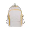 Mochila estilo ins coreano com estampa de estrelas para mulheres, grande capacidade, adequada para meninas do ensino fundamental e estudantes do ensino médio, mochila casual para viagem