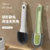 Cepillo para limpiar zapatos doméstico de mango largo sin puntos ciegos, cepillo para zapatos quitamanchas, cepillo para gamuza con cerdas suaves que no dañan los zapatos, cepillo para zapatos con cabezal de doble cepillo