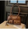 Bolsa de Mão Retro Maillard Transfronteiriça para Mulheres, Novo Estilo Outono e Inverno 2026 Bolsa de Ombro, Textura de Alta Qualidade, Bolsa Casual de Axila