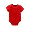 Bodies Lisos para Bebê Atacado Roupas para Recém-Nascidos 0-1 Ano Bodies de Cor Sólida com Fecho de Botão na Entreperna
