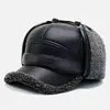 Orejeras de Invierno para Hombre Calentitas Engrosadas Gorra de Béisbol para Hombres de Mediana Edad y Mayores Protección contra el Viento y el Frío Gorra de Pico con Felpa