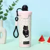 Taza Flotante de Dibujos Animados Popular para Estudiantes, Taza Portátil para Exteriores con Popote y Asa, Taza Aislada de Acero Inoxidable 316, Disponible para Venta al por Mayor