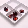 Zircón Rojo Granate Piedra Suelta Forma Redonda, Piedra Preciosa Grande para Anillo Rojo con Base Puntiaguda, Piedra de Circonita Cúbica, Piedra para Accesorio de Joyería 3-20 mm