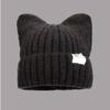 Otoño e Invierno Corea del Sur Nueva Gorra de Lana para Mujer Invierno Linda Bola de Pelo Lana de Cordero Protección para Orejas Gorra Tejida Estilo Coreano Gorra tipo Pullover
