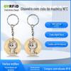 Chaveiro de Madeira com Epóxi NFC Cartão Pode Ser Impresso com Logo a Laser Chaveiro de Cartão de Membro NFC de Alta Frequência Personalização
