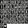 Juego de Plantillas Alfanuméricas de Símbolos de 42 Piezas Transfronterizo DIY Plástico Plantilla para Pintar Letras Letra Entrelazada