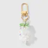 Nuevo Ins Dulce y Exquisito de Alta Apariencia Hermanas Cristal Imitación Perlas Fresa Uva Llavero DIY Colgante de Bolso