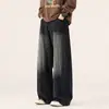 Jeans de campana personalizados para mujer, lavados y desgastados, con dobladillos rotos, pantalones largos, estilo europeo y americano, pantalones rectos de pierna ancha hasta el suelo