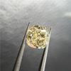Vigoroso anillo hipster piedra principal nuevo cristal brillante diamante amarillo claro con forma de almohada cuadrada gorda piedra desnuda corte diamante superficie del anillo